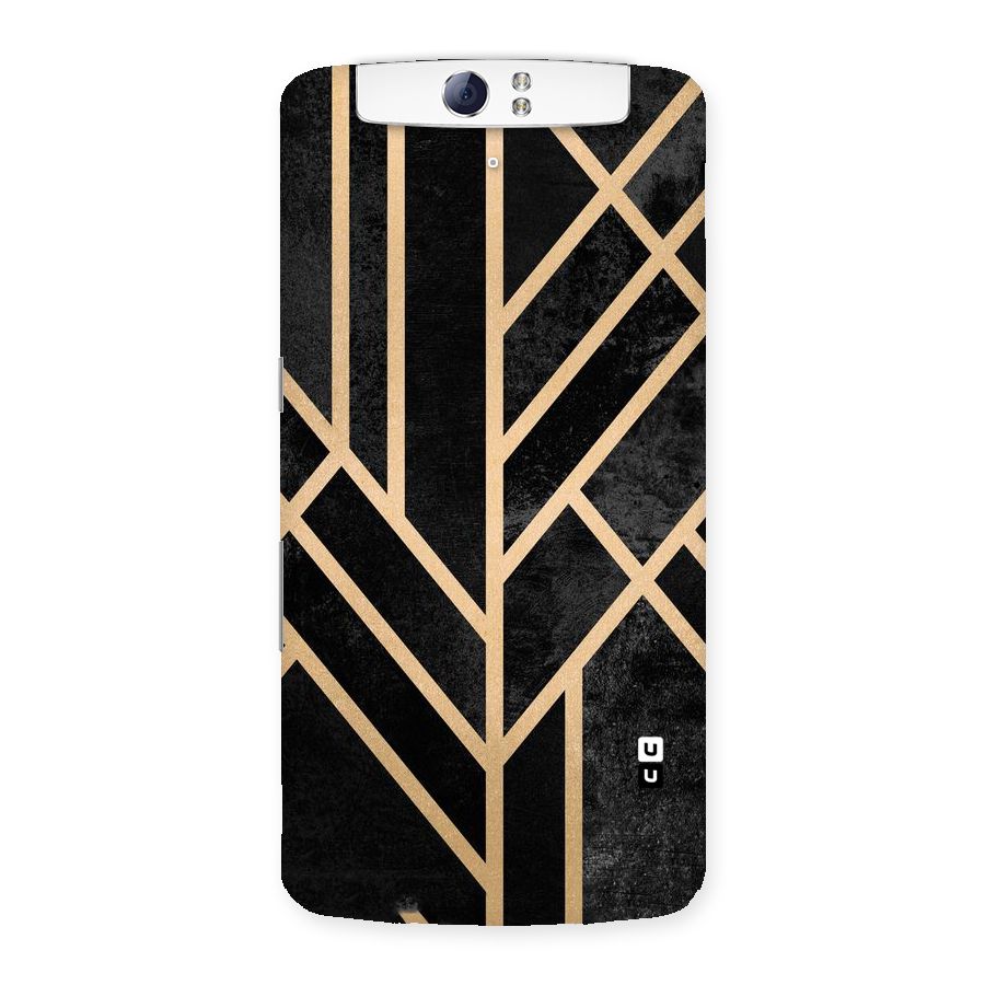 Tri Lines Gold Back Case for Oppo N1