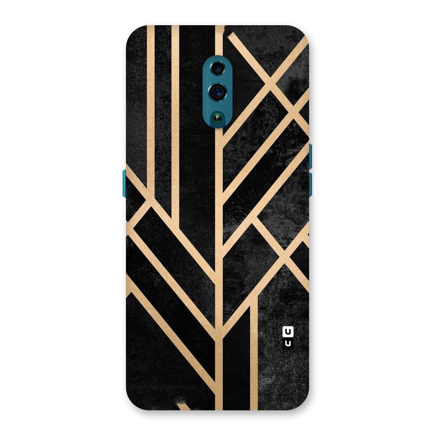 Tri Lines Gold Back Case for Oppo Reno