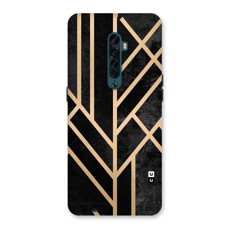 Tri Lines Gold Back Case for Oppo Reno2