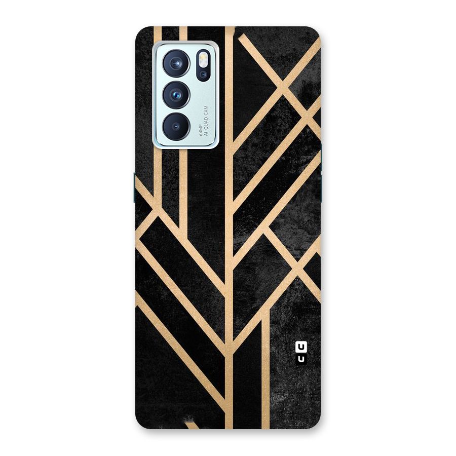 Tri Lines Gold Back Case for Oppo Reno6 Pro 5G