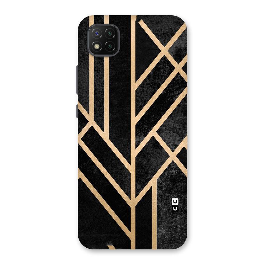 Tri Lines Gold Back Case for Poco C3