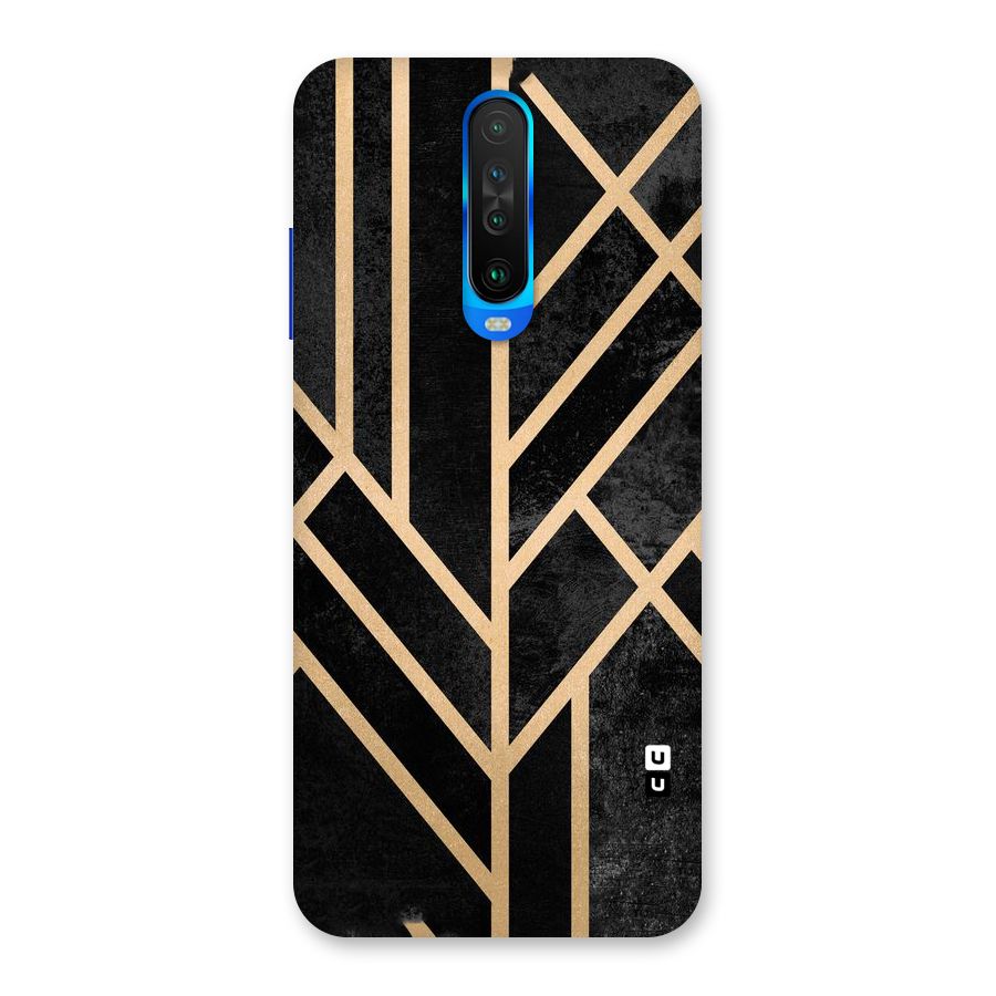 Tri Lines Gold Back Case for Poco X2