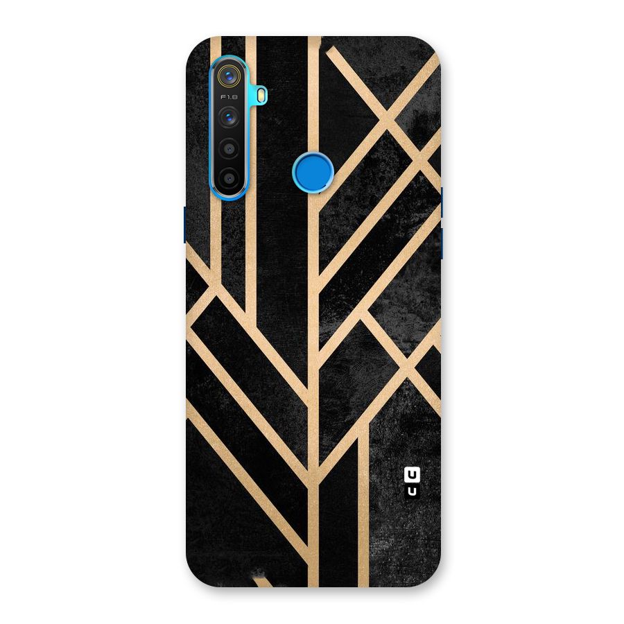 Tri Lines Gold Back Case for Realme 5s