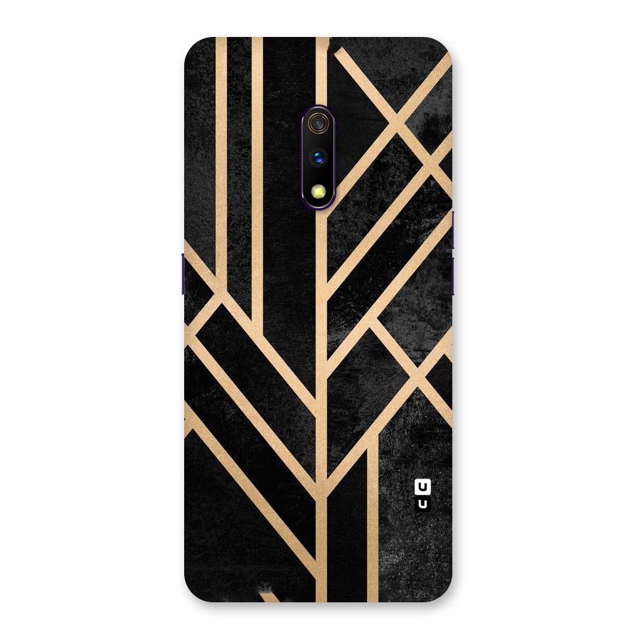 Tri Lines Gold Back Case for Realme X