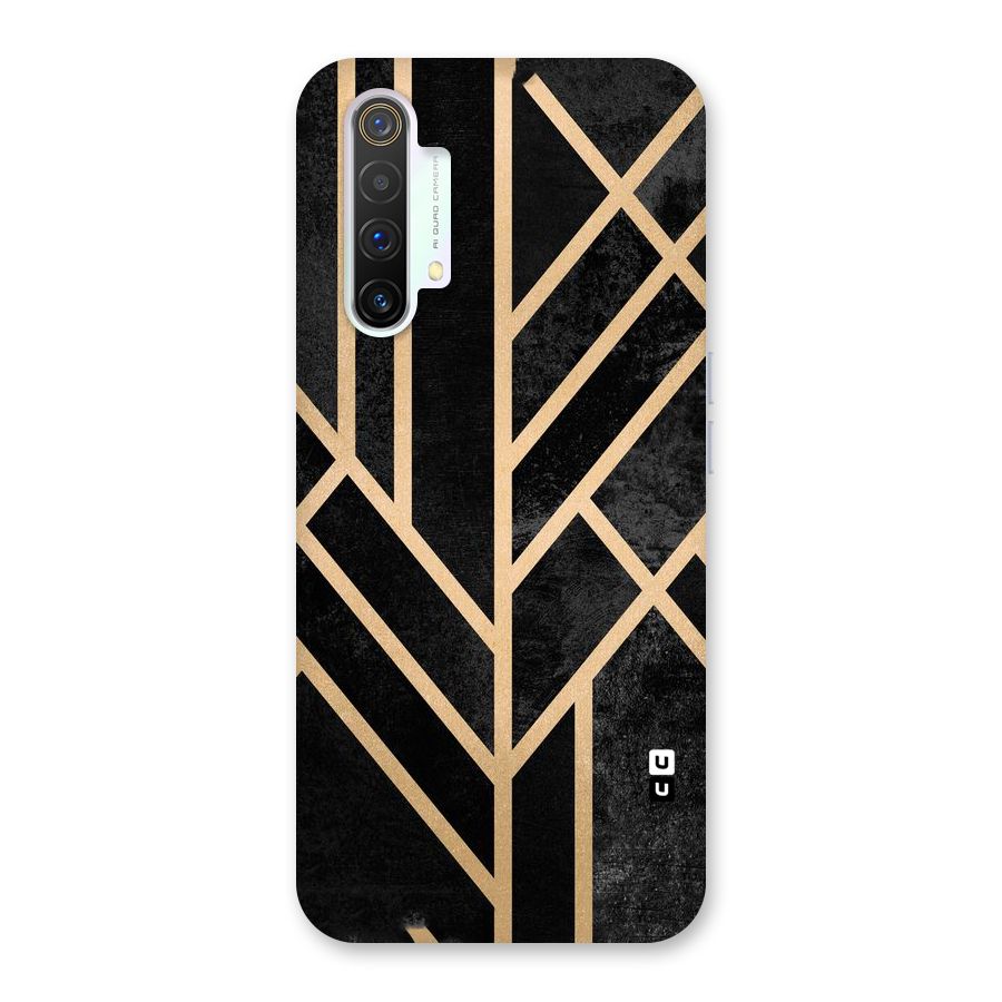 Tri Lines Gold Back Case for Realme X3 SuperZoom