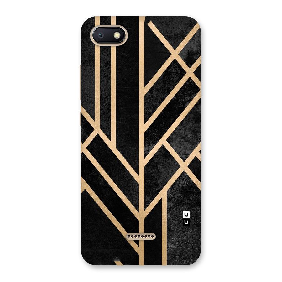 Tri Lines Gold Back Case for Redmi 6A