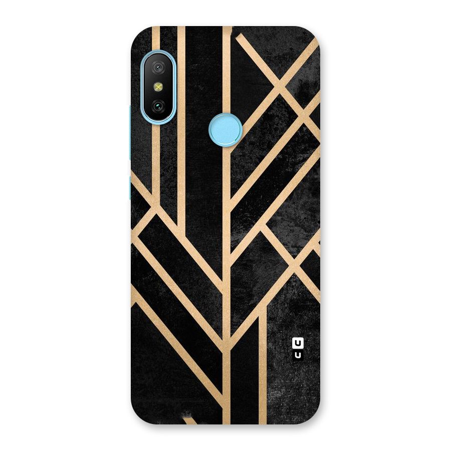 Tri Lines Gold Back Case for Redmi 6 Pro
