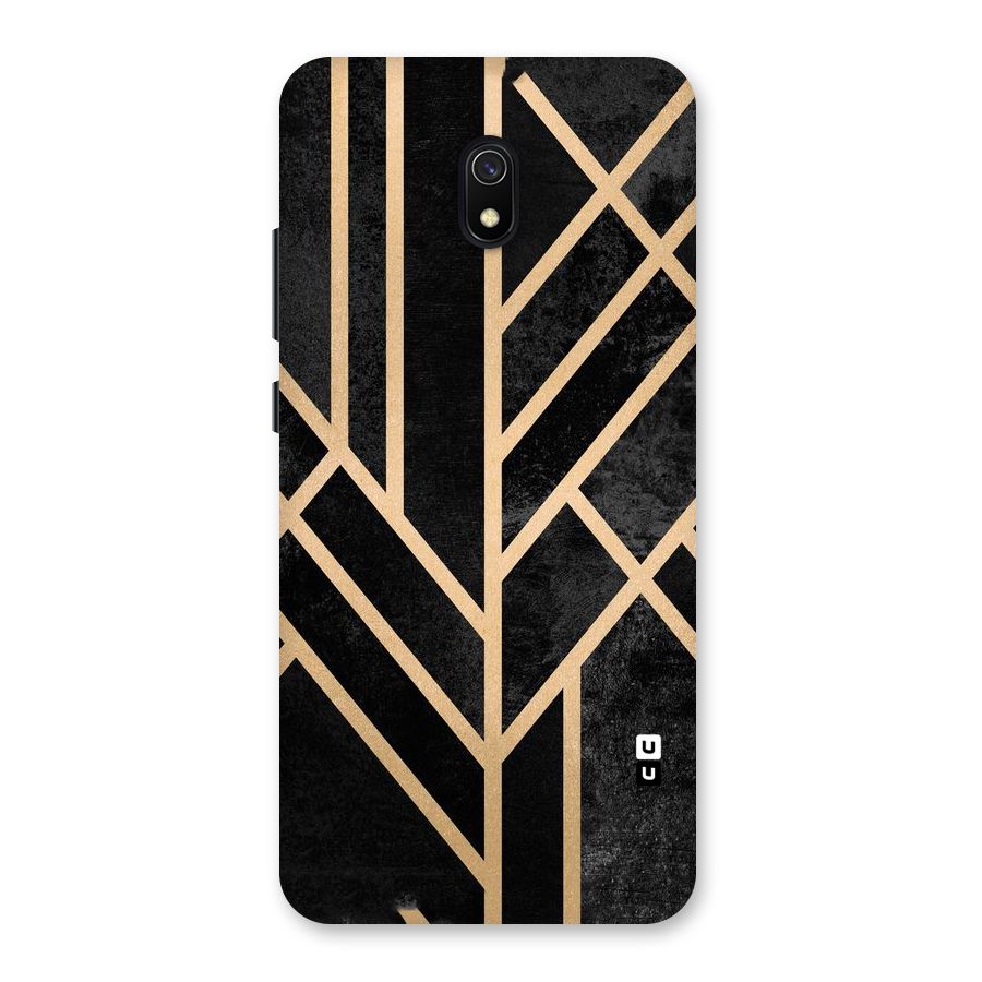 Tri Lines Gold Back Case for Redmi 8A