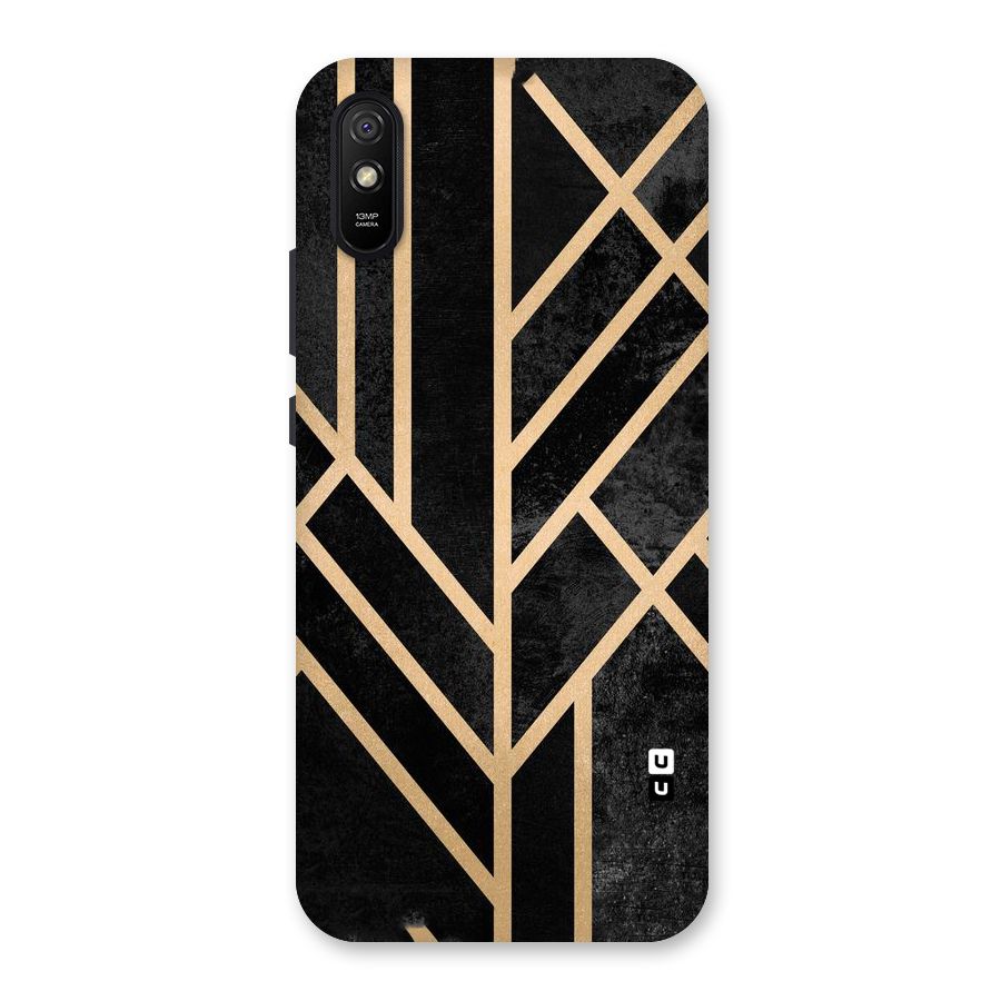 Tri Lines Gold Back Case for Redmi 9i
