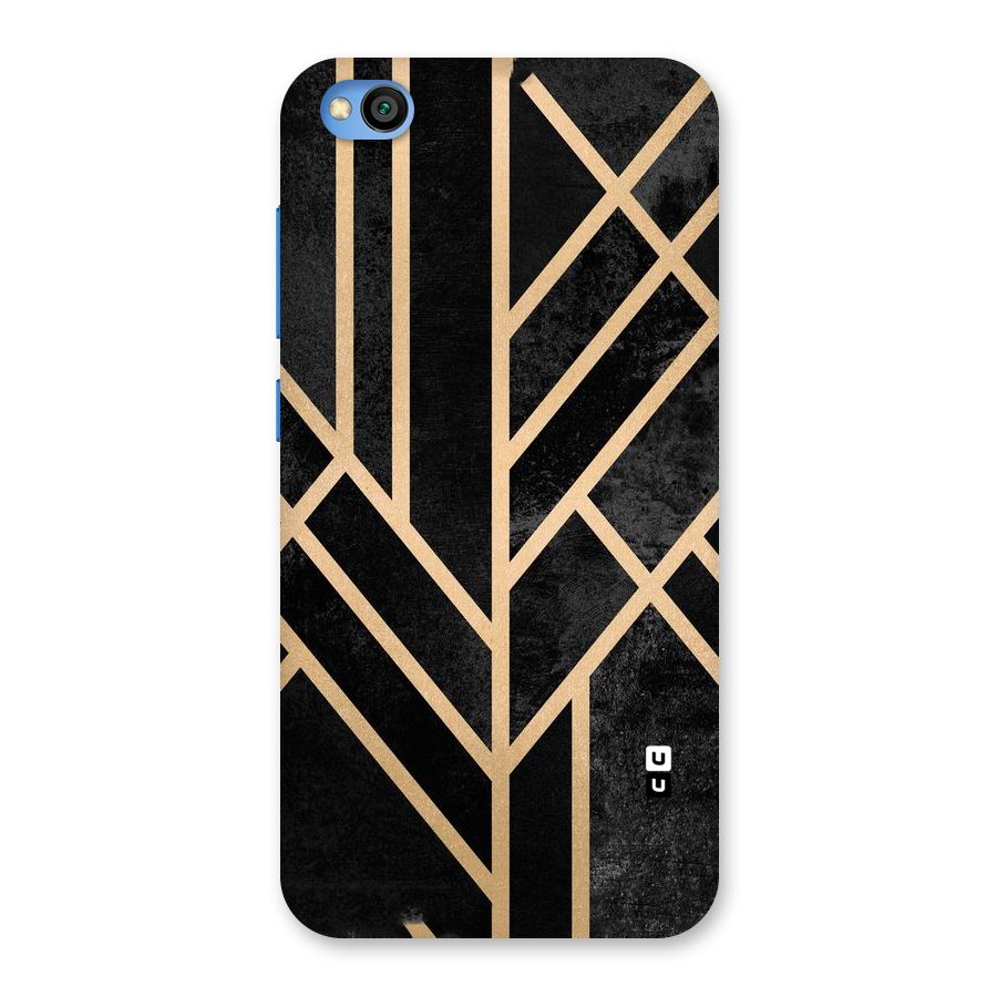 Tri Lines Gold Back Case for Redmi Go