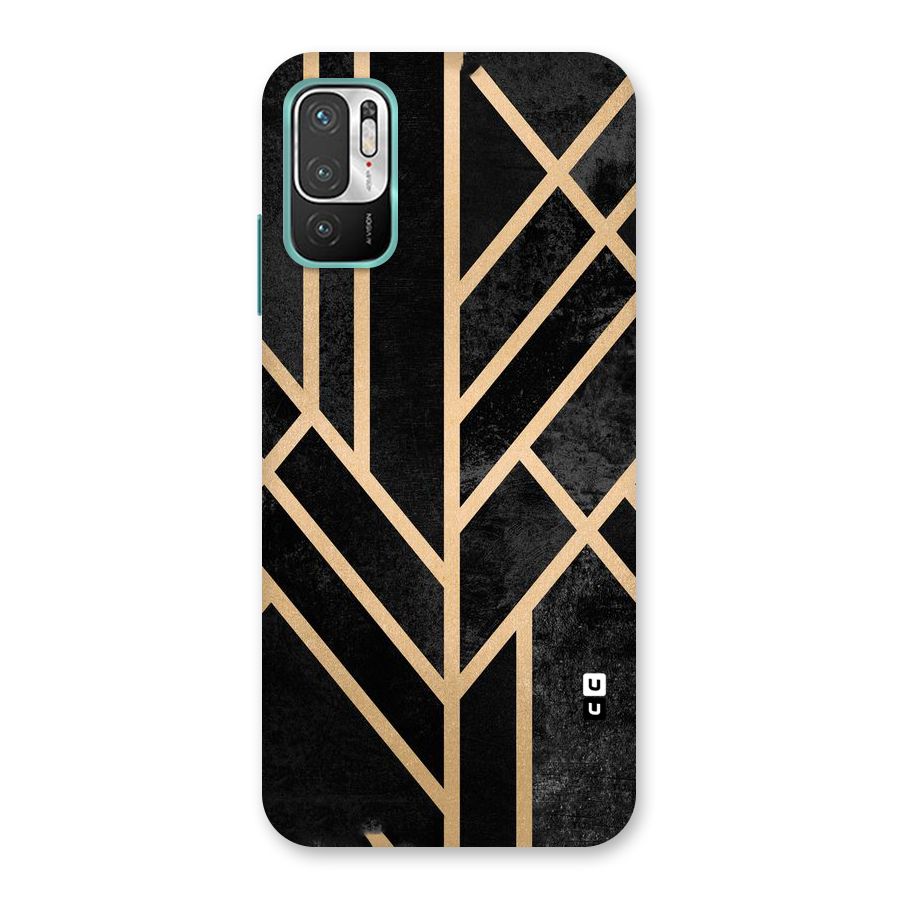 Tri Lines Gold Back Case for Redmi Note 10T 5G
