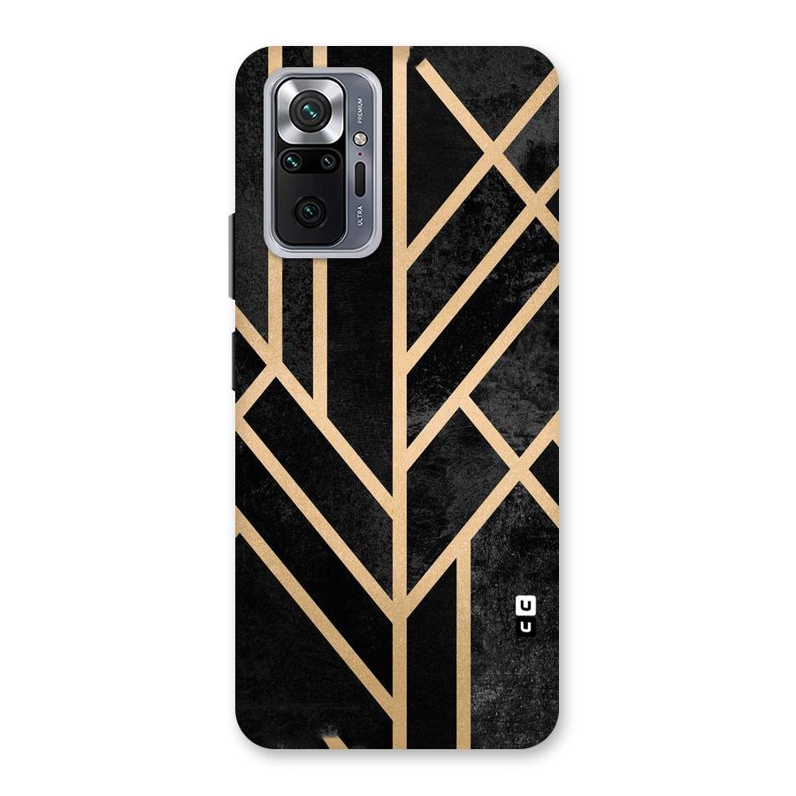 Tri Lines Gold Back Case for Redmi Note 10 Pro Max