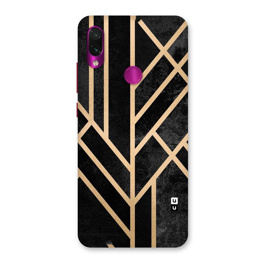 Tri Lines Gold Back Case for Redmi Note 7 Pro