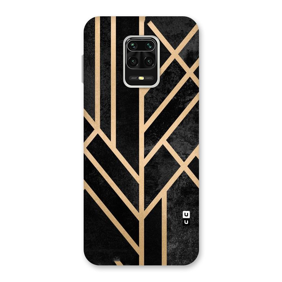 Tri Lines Gold Back Case for Redmi Note 9 Pro