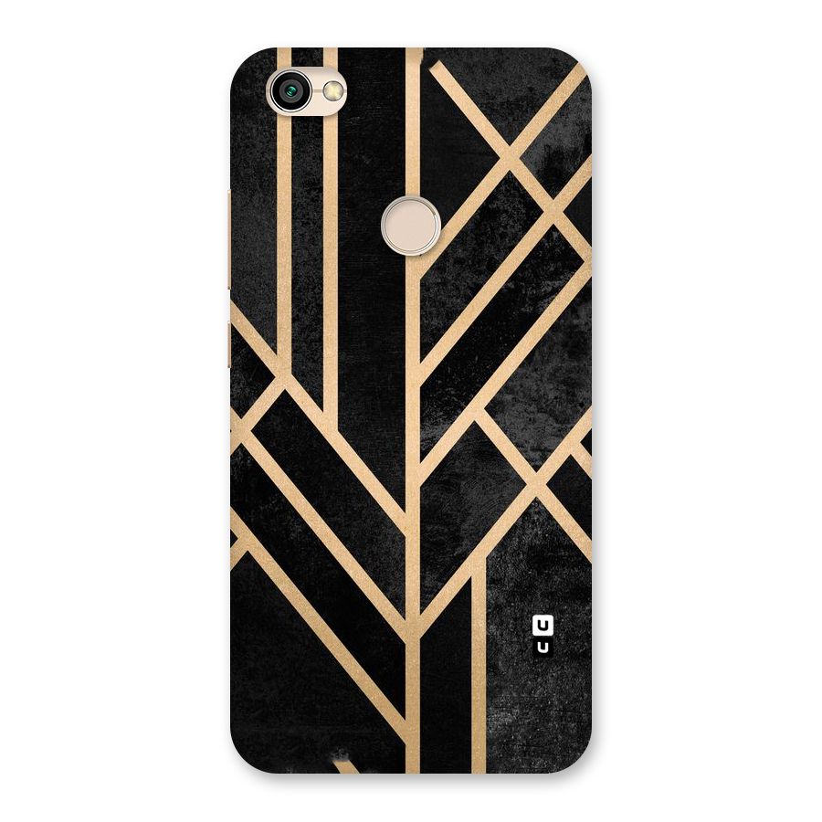 Tri Lines Gold Back Case for Redmi Y1 2017