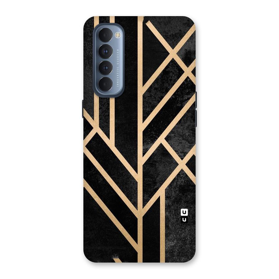 Tri Lines Gold Back Case for Reno4 Pro