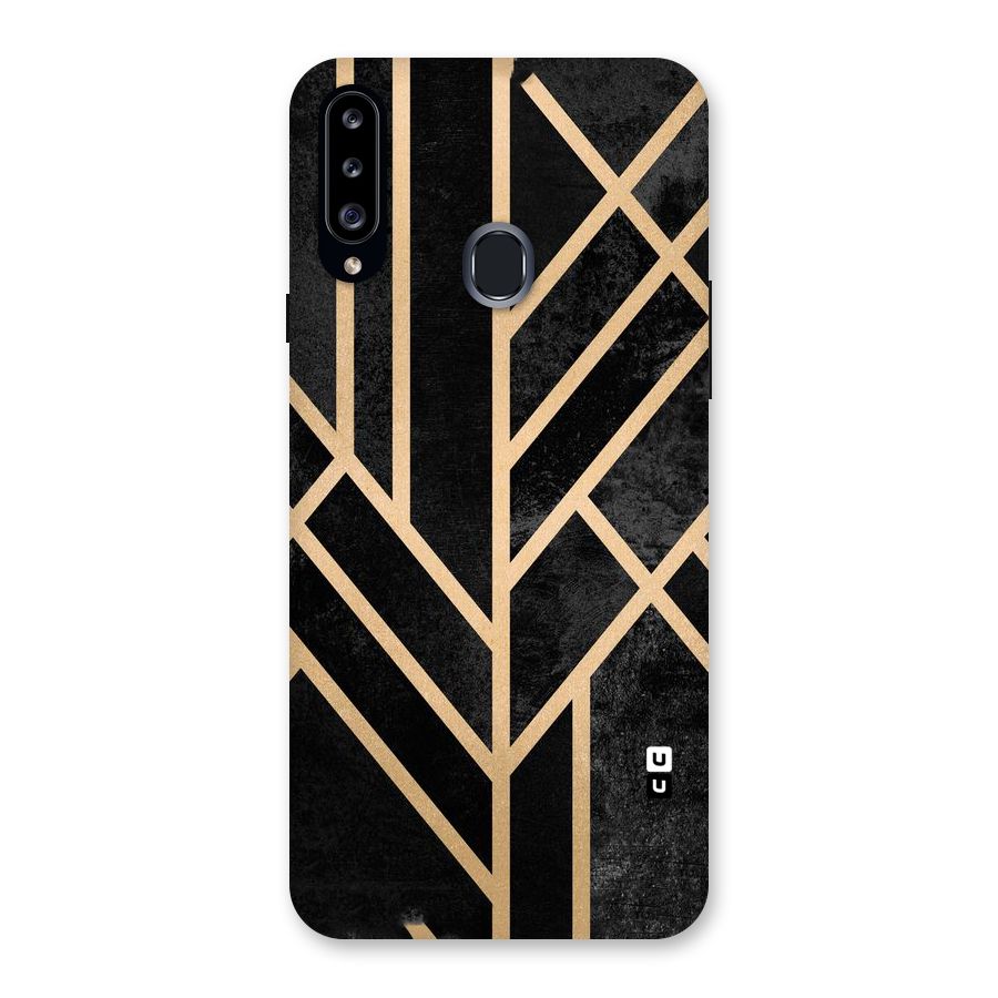 Tri Lines Gold Back Case for Samsung Galaxy A20s