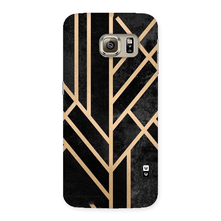 Tri Lines Gold Back Case for Samsung Galaxy S6 Edge