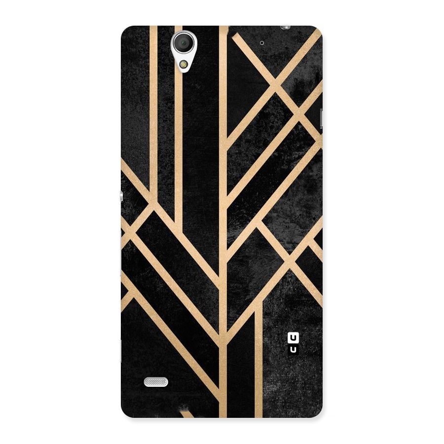 Tri Lines Gold Back Case for Sony Xperia C4