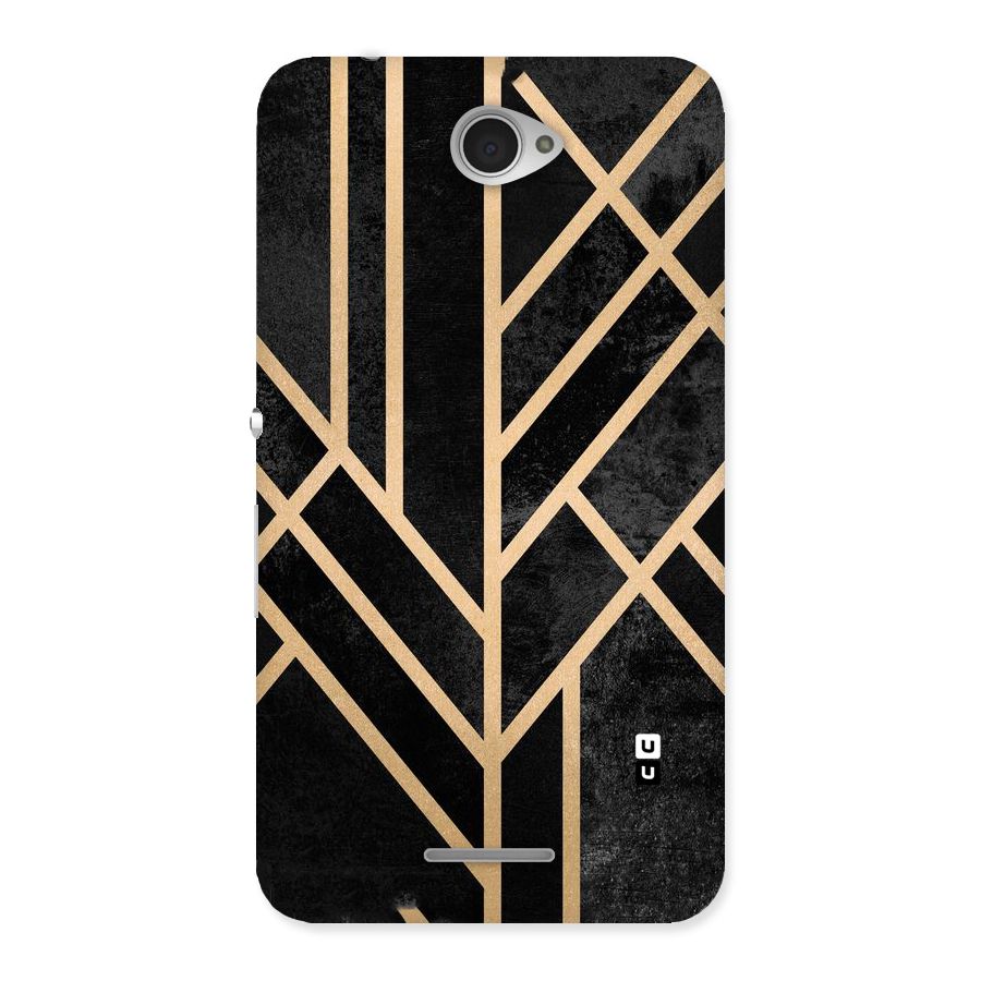 Tri Lines Gold Back Case for Sony Xperia E4