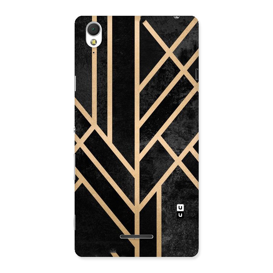Tri Lines Gold Back Case for Sony Xperia T3