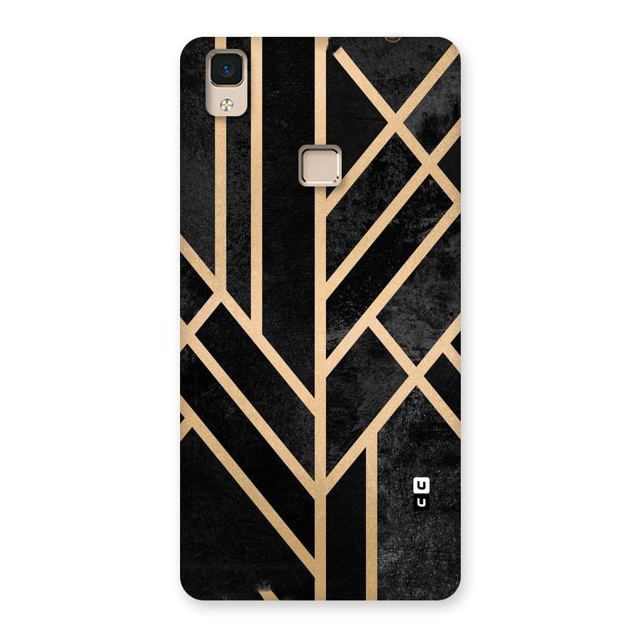 Tri Lines Gold Back Case for V3 Max