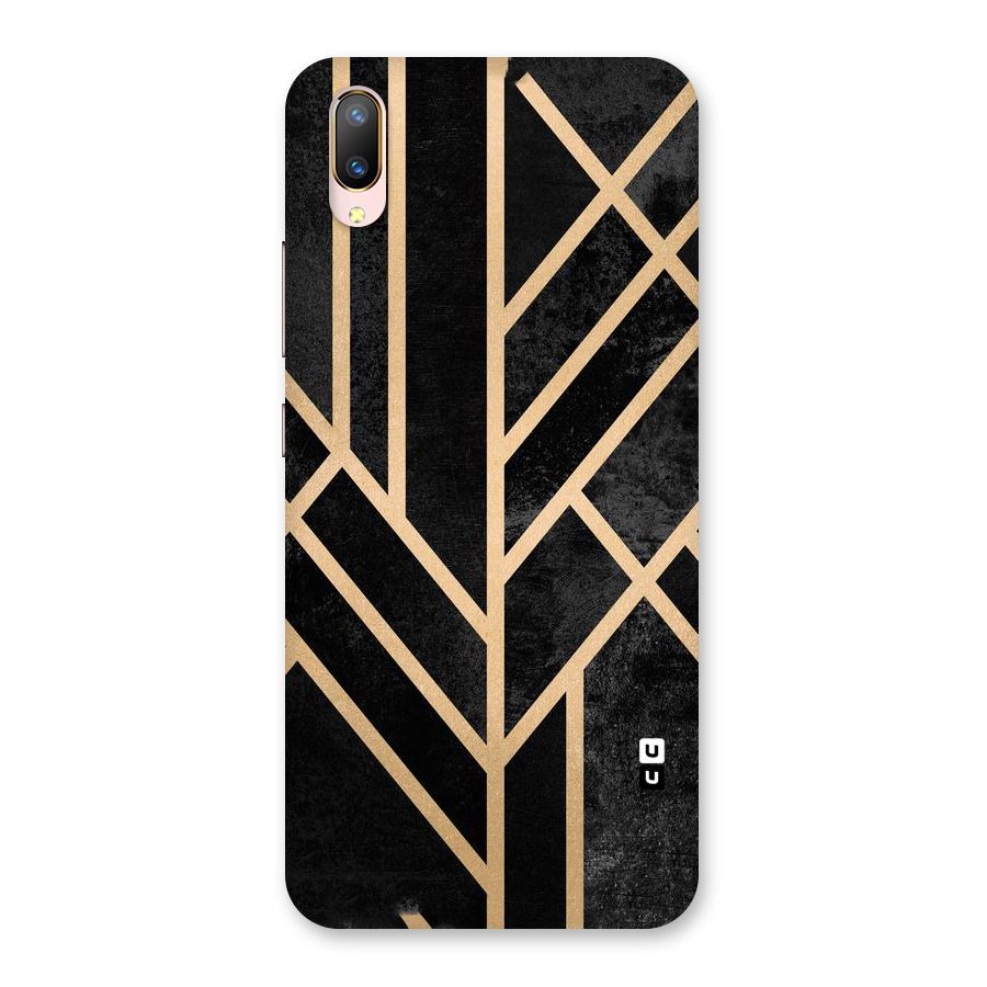 Tri Lines Gold Back Case for Vivo V11 Pro