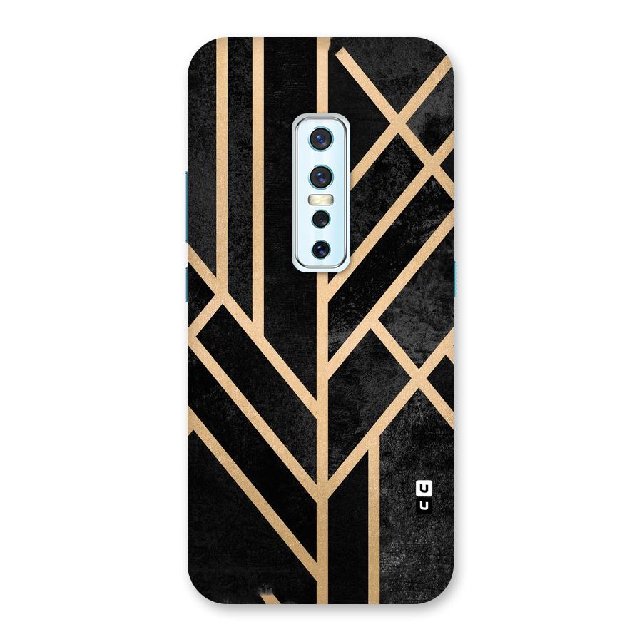 Tri Lines Gold Back Case for Vivo V17 Pro