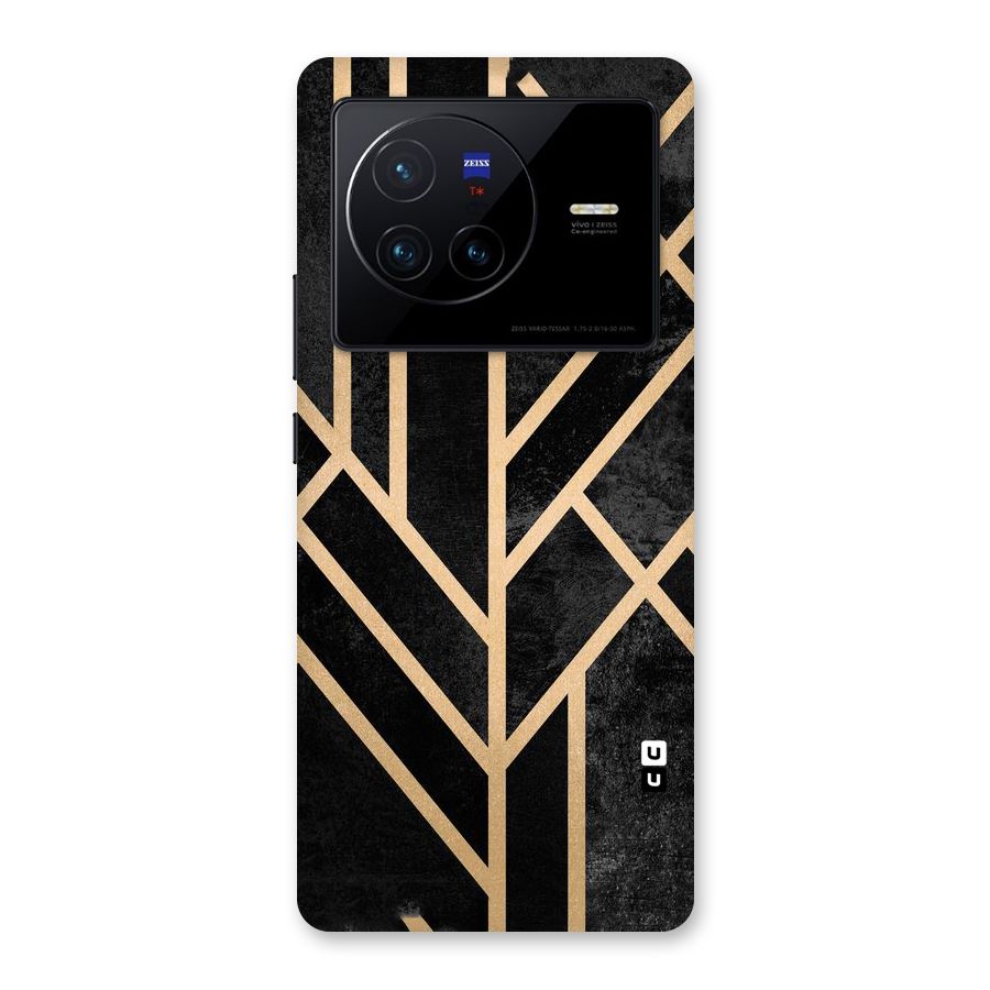 Tri Lines Gold Back Case for Vivo X80