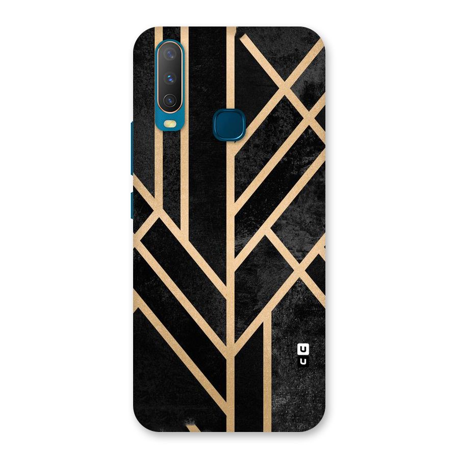 Tri Lines Gold Back Case for Vivo Y15