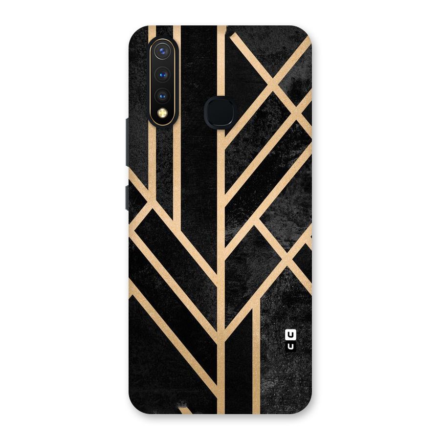 Tri Lines Gold Back Case for Vivo Y19
