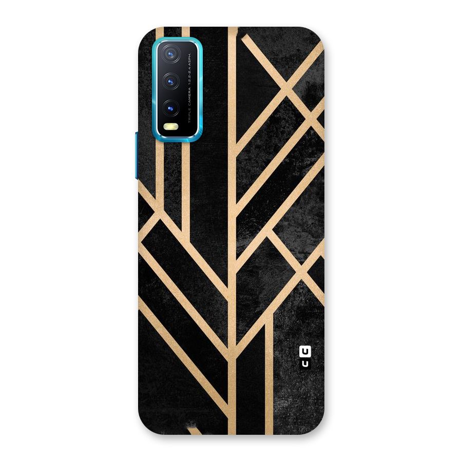 Tri Lines Gold Back Case for Vivo Y20