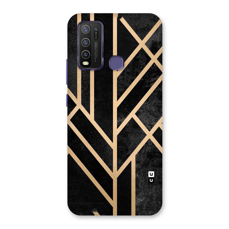 Tri Lines Gold Back Case for Vivo Y50
