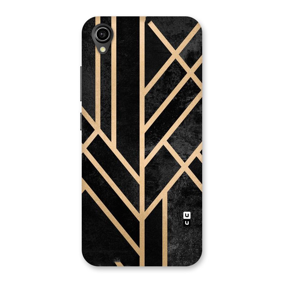Tri Lines Gold Back Case for Vivo Y90