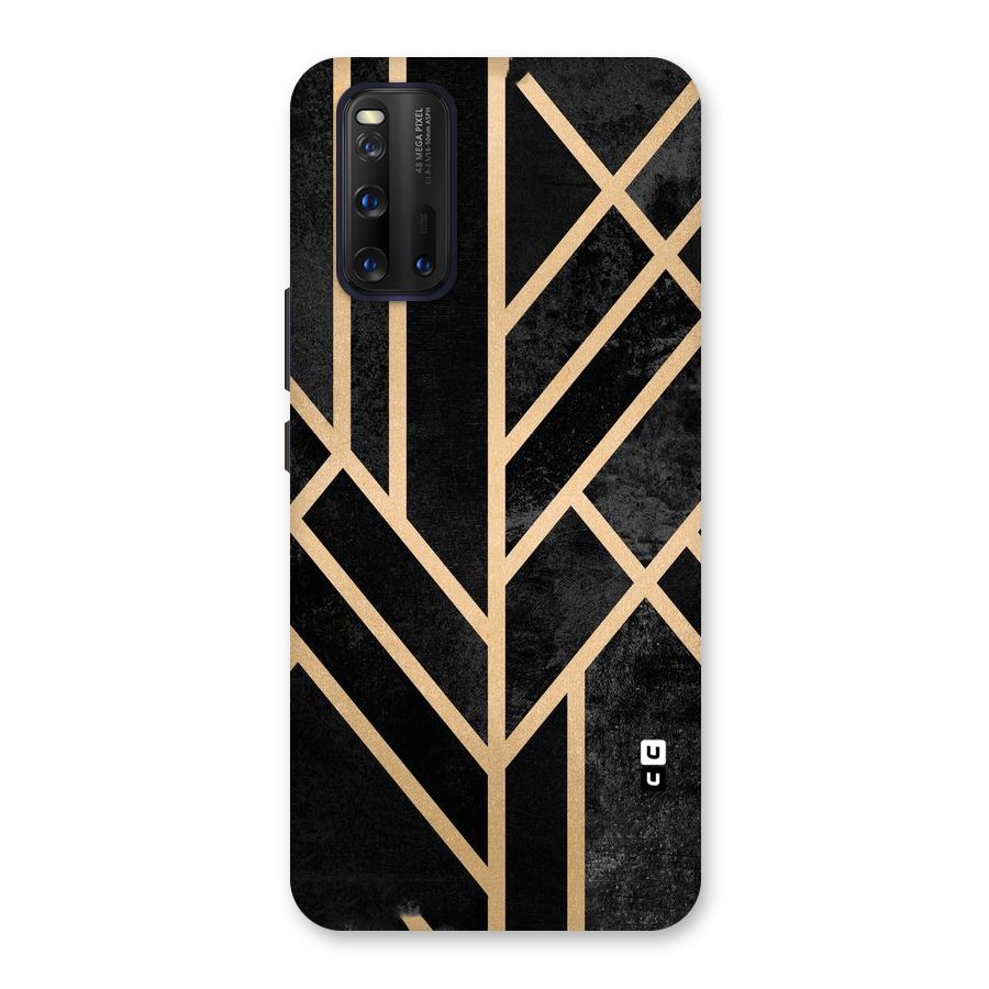 Tri Lines Gold Back Case for Vivo iQOO 3