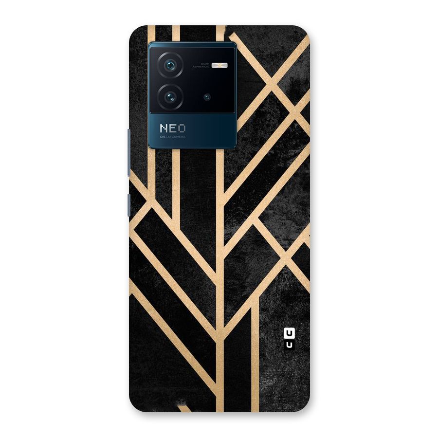 Tri Lines Gold Back Case for Vivo iQOO Neo 6 5G