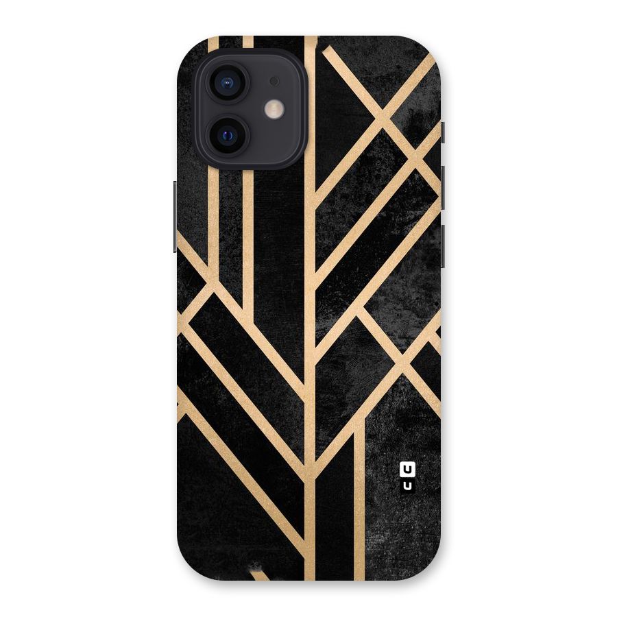 Tri Lines Gold Back Case for iPhone 12