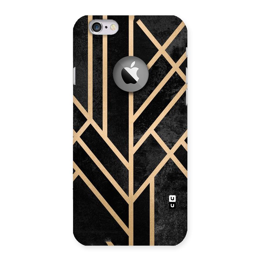 Tri Lines Gold Back Case for iPhone 6 Logo Cut
