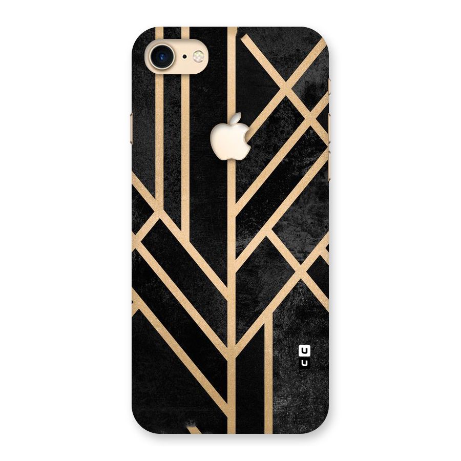 Tri Lines Gold Back Case for iPhone 7 Apple Cut