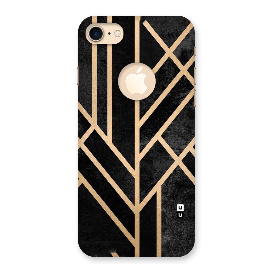 Tri Lines Gold Back Case for iPhone 7 Logo Cut