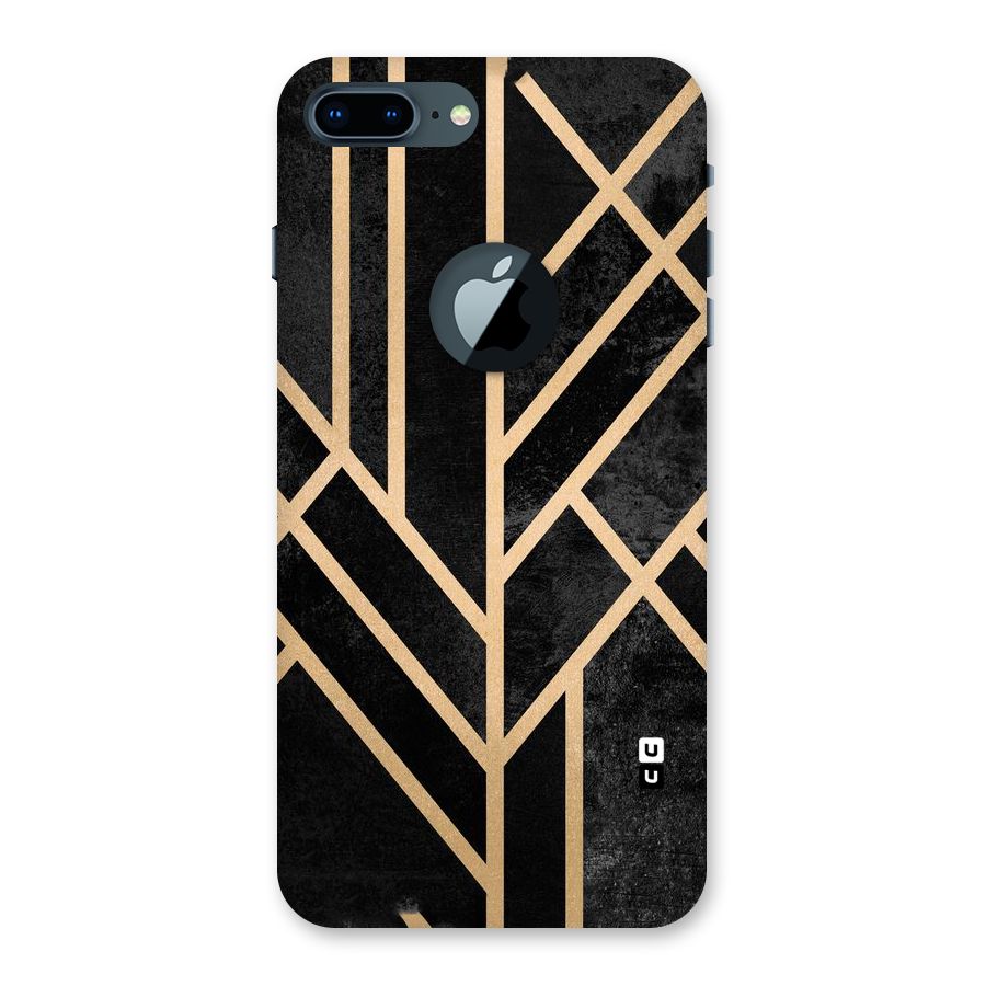 Tri Lines Gold Back Case for iPhone 7 Plus Logo Cut