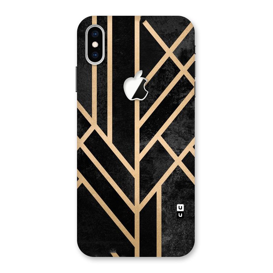 Tri Lines Gold Back Case for iPhone XS Max Apple Cut