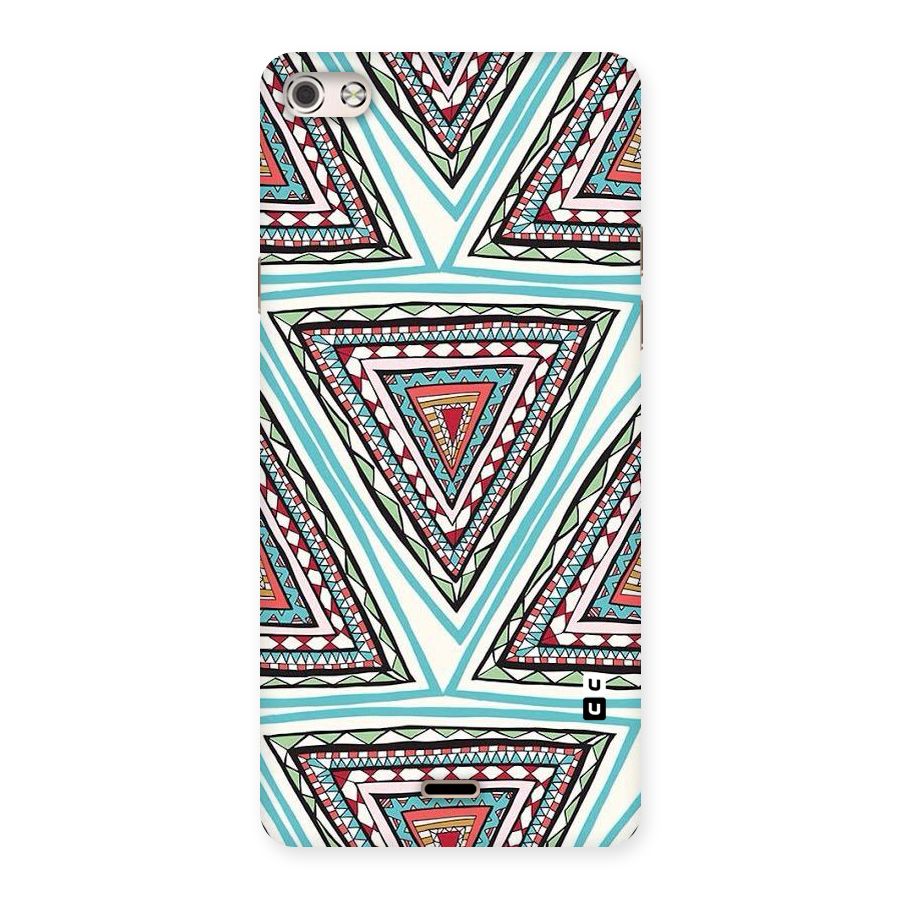Triangle Abstract Mode Back Case for Micromax Canvas Silver 5