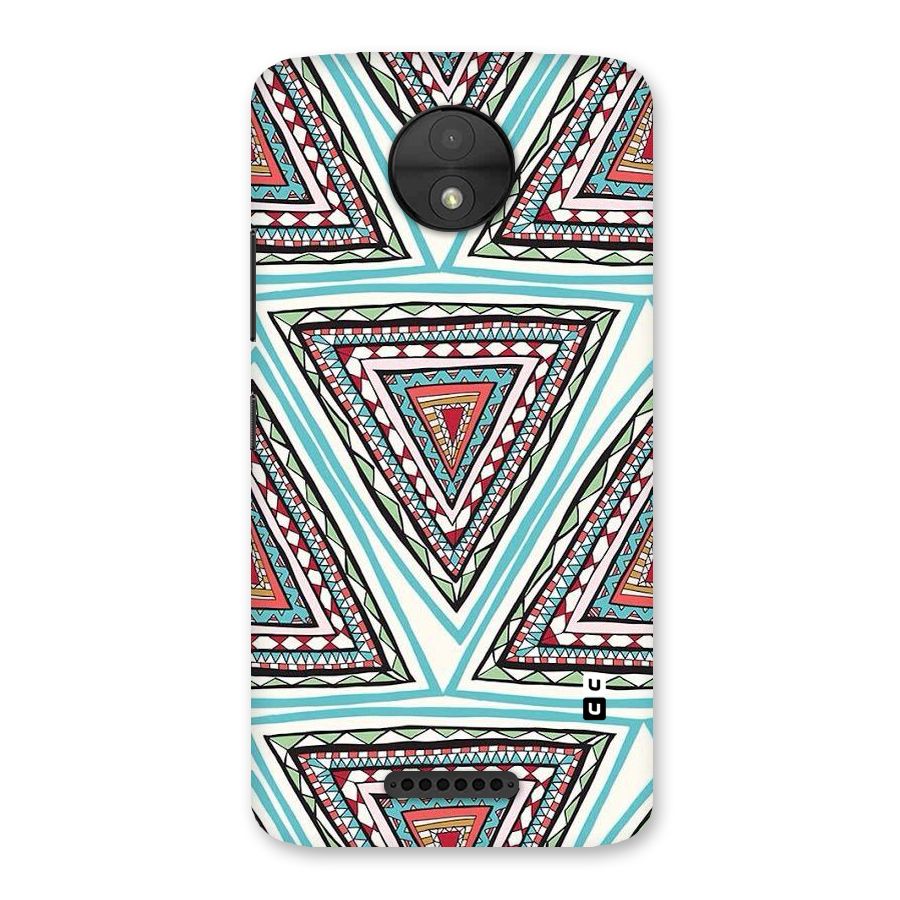 Triangle Abstract Mode Back Case for Moto C