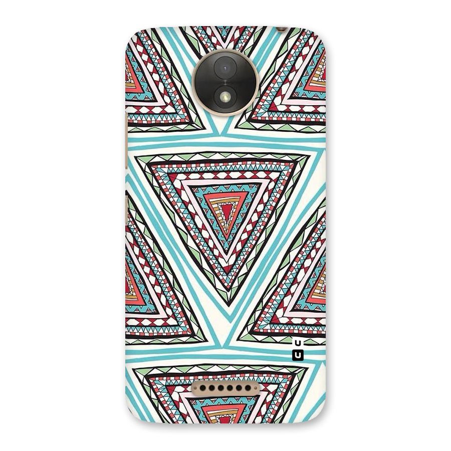 Triangle Abstract Mode Back Case for Moto C Plus