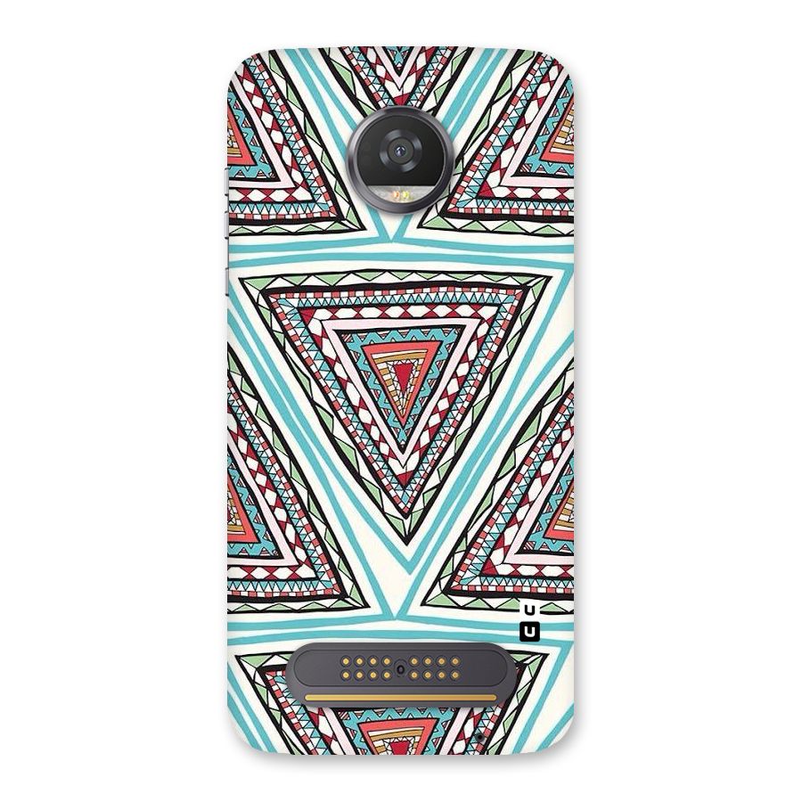Triangle Abstract Mode Back Case for Moto Z2 Play