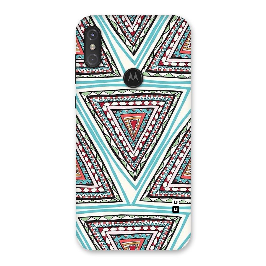 Triangle Abstract Mode Back Case for Motorola One Power