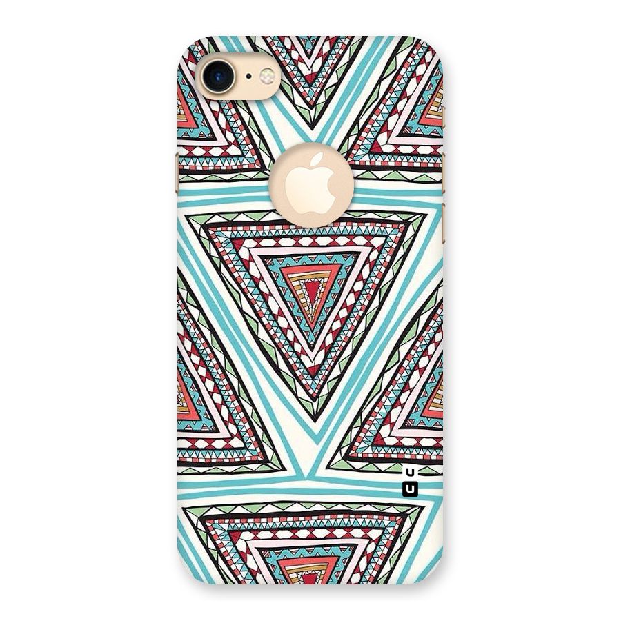 Triangle Abstract Mode Back Case for iPhone 7 Logo Cut