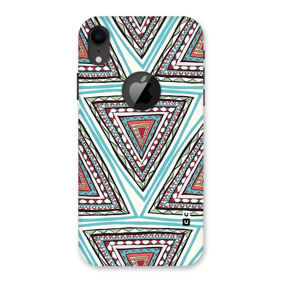 Triangle Abstract Mode Back Case for iPhone XR Logo Cut
