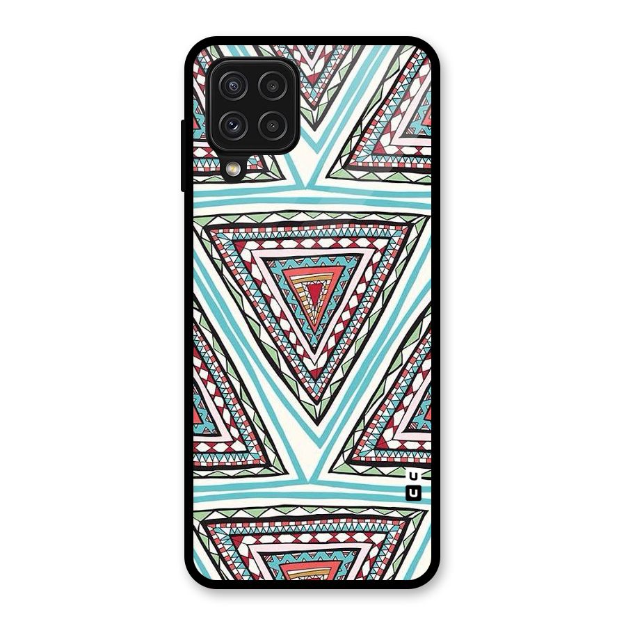 Triangle Abstract Mode Glass Back Case for Galaxy A22 4G